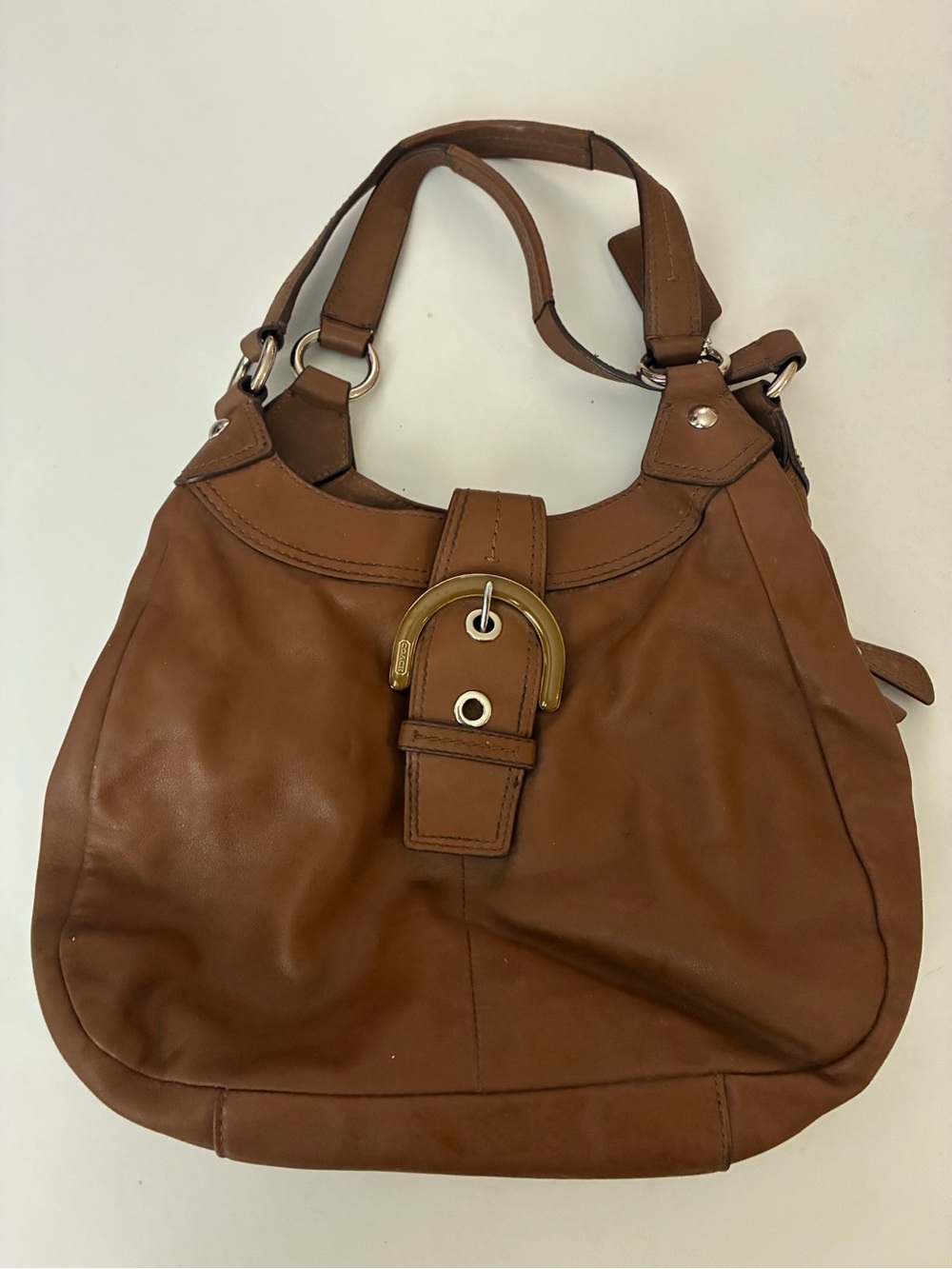 Vintage Coach Leather Soho Lynn Hobo Shoulder Bag Chestnut Brown